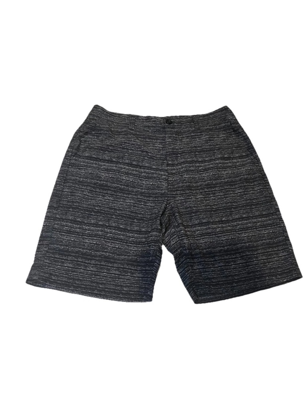 CSG Mens Shorts Black/white Flat Front Back Pockets lightweight Casual